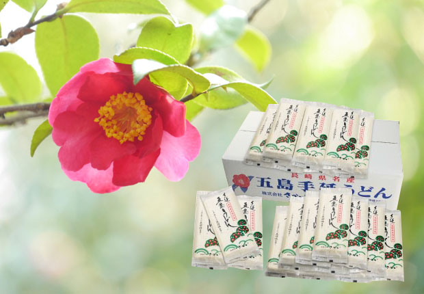 五島列島手延べうどん「島椿」ダンボール箱