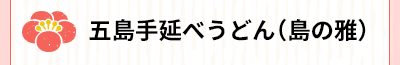 五島手延べうどん（島の雅）